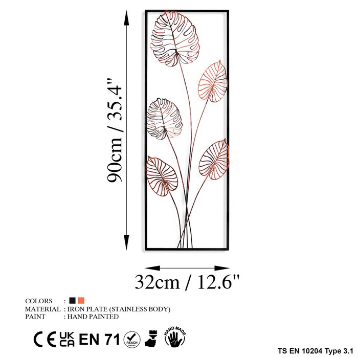 Wallity Strawberry 2 Escultura de pared de metal multicolor